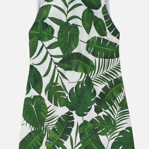 Alice + Olivia Green Leaf Print Mini Dress